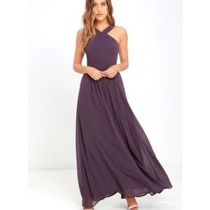 Lulus Air of Romance Purple Maxi Dress
